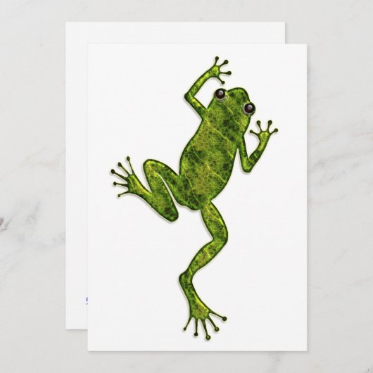 Frosch Einladung (Vorne/Hinten)