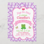 Frosch Einladung zum 1. Geburtstag (Vorne/Hinten)