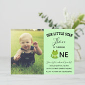 Frosch Einladung zum Geburtstag (Stehend Vorderseite)