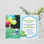 Frosch - Einladung zum Geburtstag, Frosch 1. Gebur (Stehend Vorderseite)