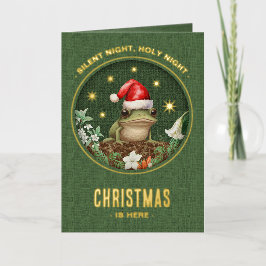 Frosch Elegante gefaltete Weihnachtskarte mit Foli