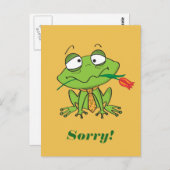 Frosch entschuldigen postkarte (Vorne/Hinten)