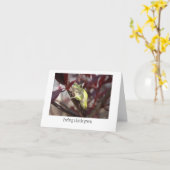 Frosch erhalten wohle Karte (Gelbe Blume)