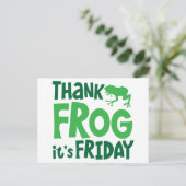 Frosch, es ist Freitag Postkarte (Stehend Vorderseite)