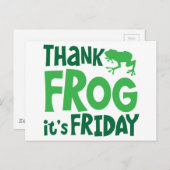 Frosch, es ist Freitag Postkarte (Vorne/Hinten)