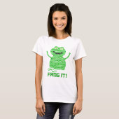 Frosch es! Vektorhäkelarbeit-Frosch T-Shirt (Vorne ganz)