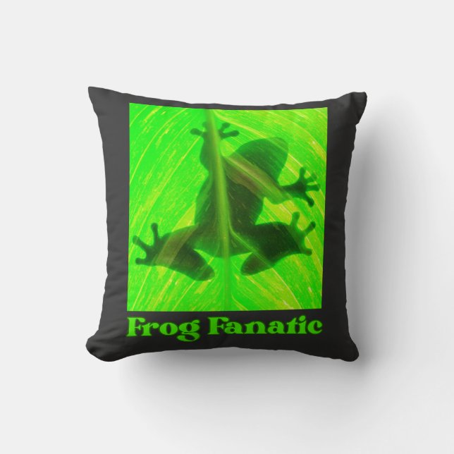 Frosch Fanatic Frog Lovers Kissen (Vorderseite)