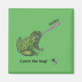 Frosch fängt den Haiku-Bug! Magnet