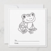 Frosch Färben Seite Kid Boy Card Happy Valentine's (Rückseite)