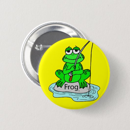 FROSCH-FISCHEN-KNOPF BUTTON (Vorne & Hinten)