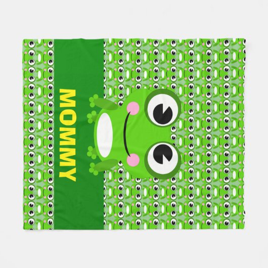 Frosch-Fleece-Decke Fleecedecke (Vorderseite (Horizontal))