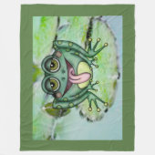 Frosch Fleecedecke (Vorderseite)
