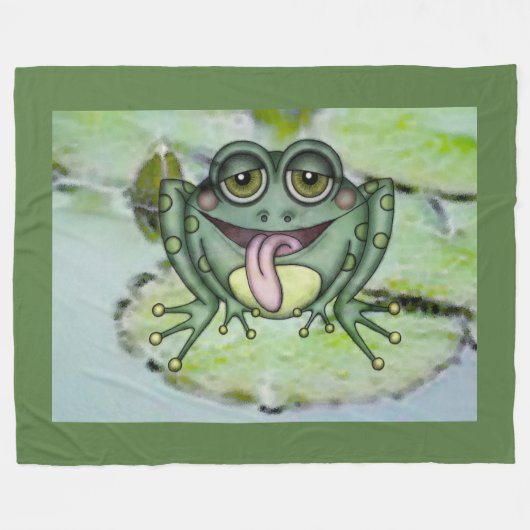 Frosch Fleecedecke (Vorderseite (Horizontal))