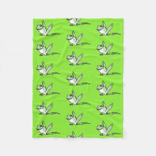 Frosch Fleecedecke (Vorderseite)
