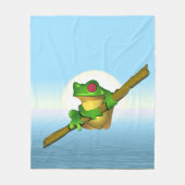 Frosch Fleecedecke (Vorderseite)
