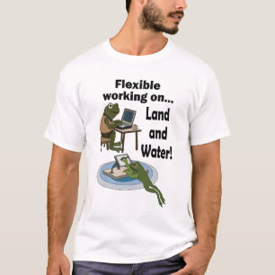 Frosch Flexible Arbeitszeit Büro Humor Party T-Shirt