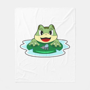 Frosch Fliege Fleecedecke