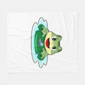 Frosch Fliege Fleecedecke (Vorderseite (Horizontal))
