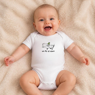 Frosch fliegt Flugzeug Personalisierter Baby Junge Strampler