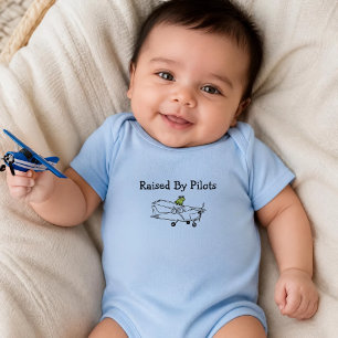 Frosch fliegt Flugzeug Personalisierter Babyjunge Baby Strampler
