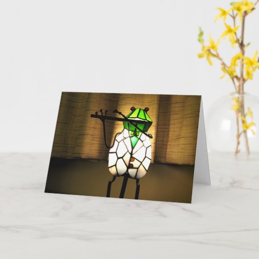 Frosch-Flöte Karte (Gelbe Blume)