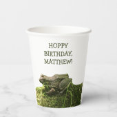 Frosch Foto Personalisiertes Party Pappbecher (Rückseite)