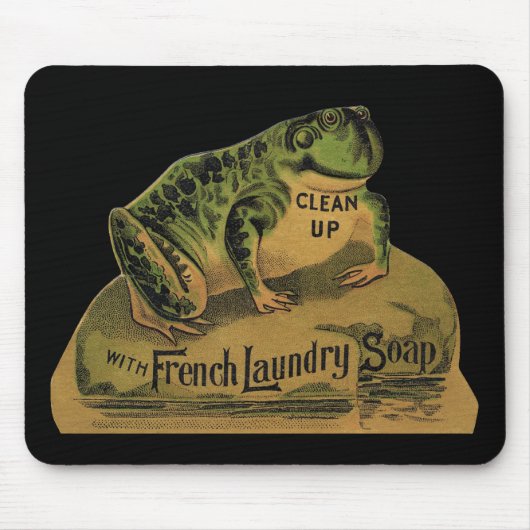 Frosch Französische Waschseife Mousepad (Vorne)