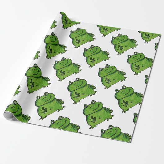 Frosch Frog Geschenkpapier (Ungerollt)