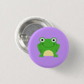 Frosch-Frosch-amphibisch grünes niedliches Button (Vorne & Hinten)
