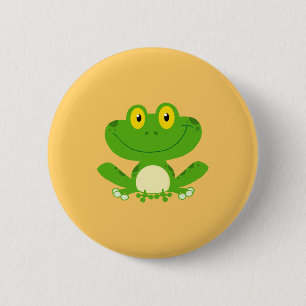 Frosch-Frosch-amphibisch grünes niedliches Button