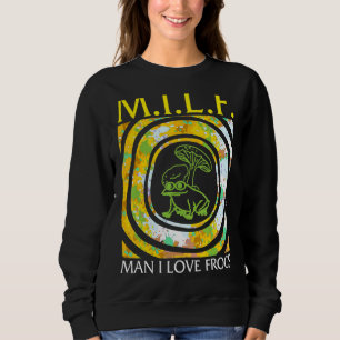 Frosch Fungus Man Liebe Frösche Pilz Vintag Botani Sweatshirt