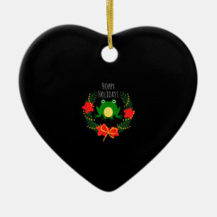 Frosch Funny Hoppe Weihnachtsfeiertag Frosch Keramik Ornament