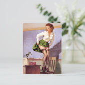 Frosch für Lehrer Button Up Postkarte (Stehend Vorderseite)