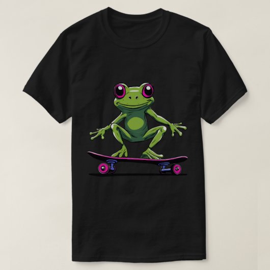 Frosch für Skateboarden (2) T-Shirt (Design vorne)