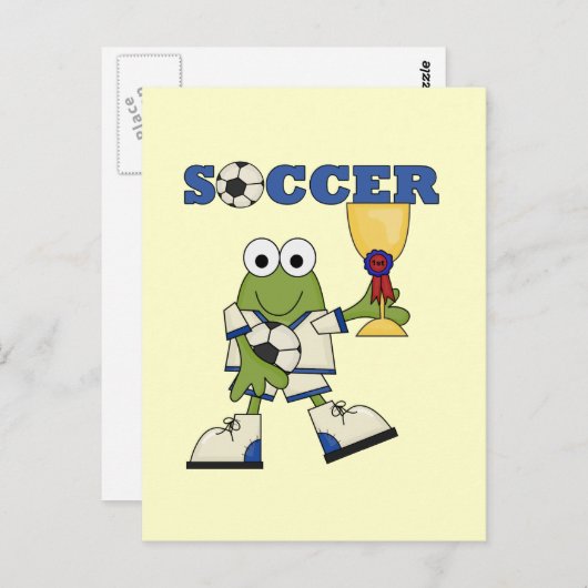 Frosch-Fußball-Tshirts und -Geschenke Postkarte (Vorne/Hinten)