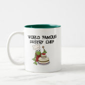 Frosch-Gebäck-Kochs-T-Shirts und Geschenke Zweifarbige Tasse (Links)