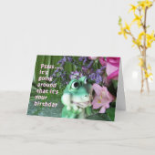 Frosch Geburtstagskarte - anpassen Karte (Gelbe Blume)