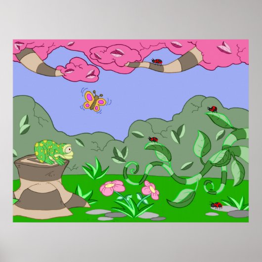Frosch gegen Damenwanzen Poster (Vorne)
