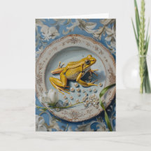 Frosch - geklappte Grußkarte