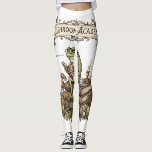 Frosch-Gelehrter liest Bücher Pilz Academia Dunkel Leggings