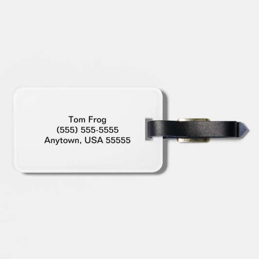 Frosch Gepäckanhänger (Rückseite horizontal)