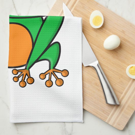 Frosch Geschirrtuch (Viertel Falte)