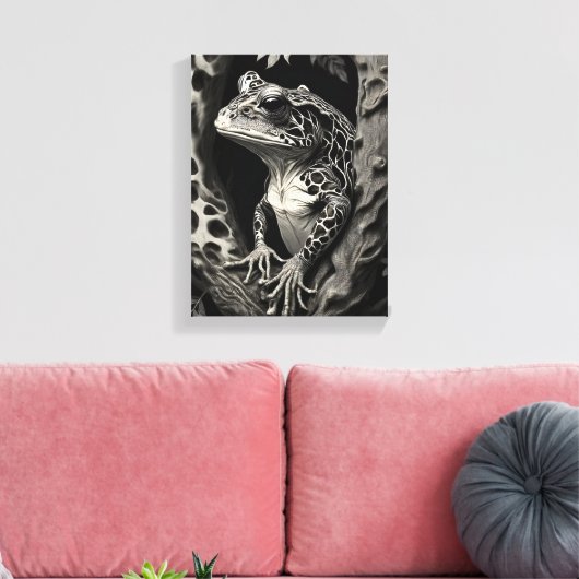 Frosch-Giraffe Leinwanddruck (Insitu (Wohnzimmer))