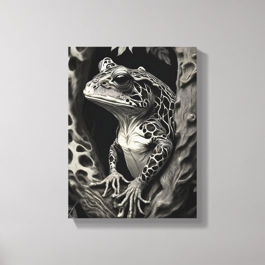 Frosch-Giraffe Leinwanddruck (Vorderseite)