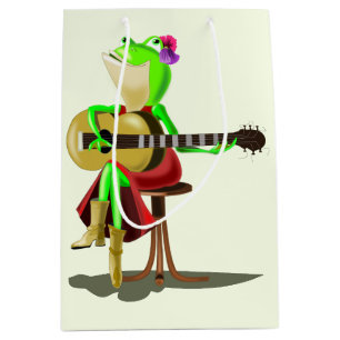 Frosch Gitarrengeschenktasche Mittlere Geschenktüte