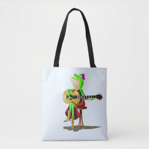 Frosch Gitarrenspielbeutel - Ihre Farbe - Text Tasche