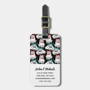 Frosch-Glas-Muster   addieren Ihren Namen Gepäckanhänger