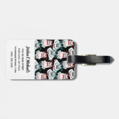 Frosch-Glas-Muster | addieren Ihren Namen Gepäckanhänger (Rückseite horizontal)