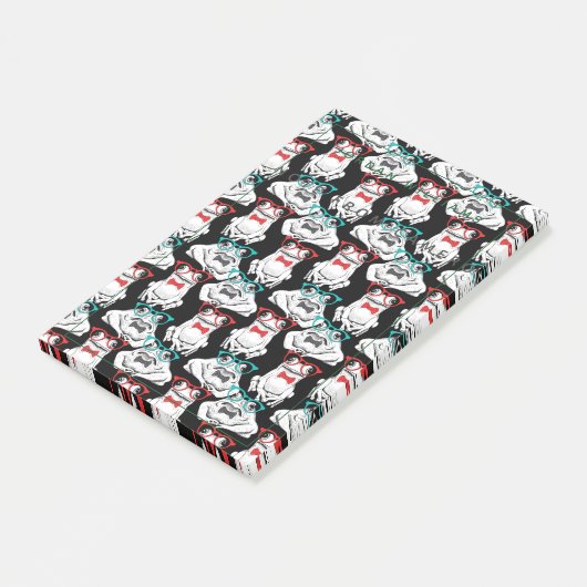 Frosch-Glas-Muster | addieren Ihren Namen Post-it Klebezettel (angewinkelt)