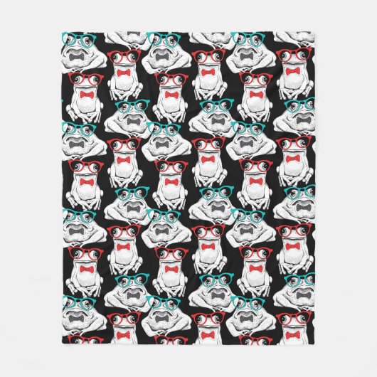 Frosch-Glas-Muster Fleecedecke (Vorderseite)